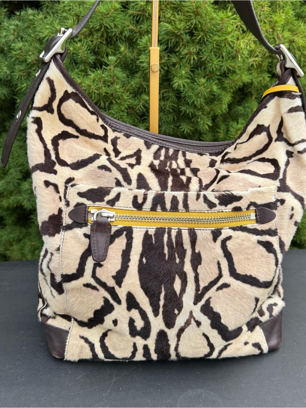 Coach Vintage Ocelot Haircalf Large Duffle (style 21167) - Picture 5 of 13